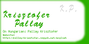 krisztofer pallay business card